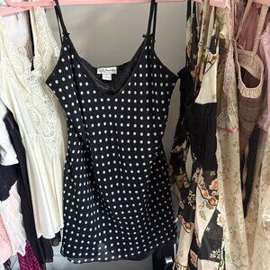 Black and white polka dot dress